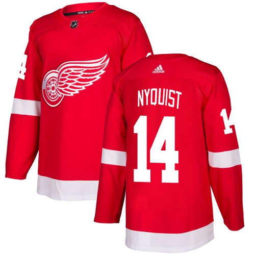 Adidas Detroit Red Wings #14 Gustav Nyquist Red Home Authentic Stitched Youth NHL Jersey->youth nhl jersey->Youth Jersey